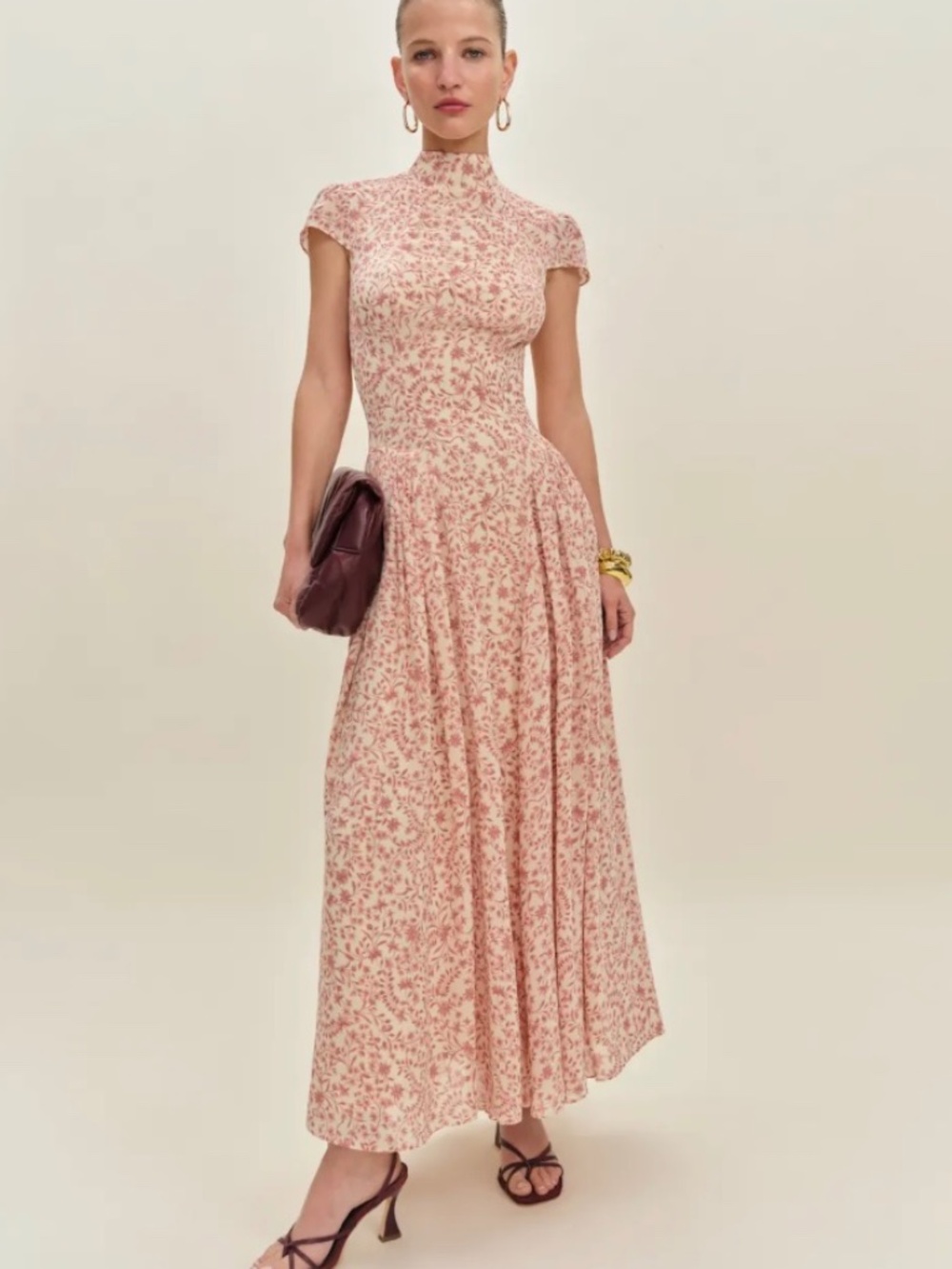 Reformation Maven Dress Pink - Size 4
